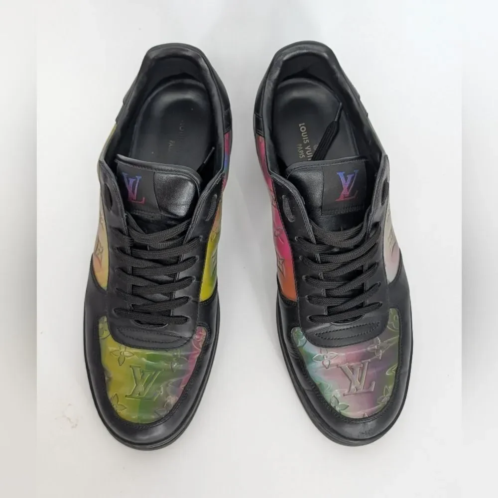 Louis Vuitton Men's Black and Multicolor Sneakers - Picture 2 of 8